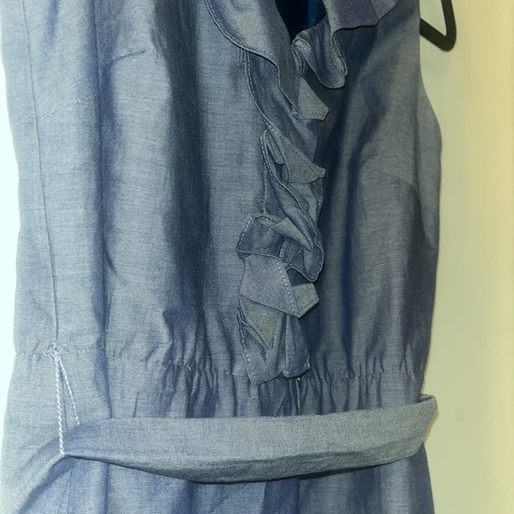 Ann Taylor Ruffle Sheath Dress with Belt - Picture 3 of 13